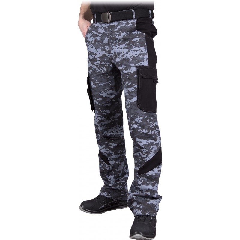 Spodnie ochronne camouflage - LEBER&HOLLMAN PIXLER - Bawełniane spodnie robocze moro