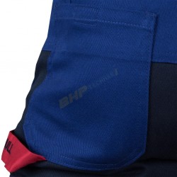 Niebieski spodnie robocze z krótkimi nogawkami bawełniane spodenki