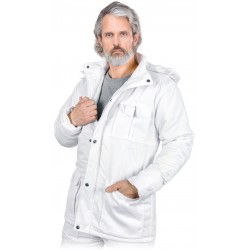 Biała kurtka robocza - REIS KMO-WHITE - Biała kurtka ochronna ocieplana #1