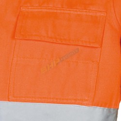 Komplet odzieży ostrzegawczej REIS UL - Pomarańczowe ubranie robocze bluza i spodnie ogrodniczki #5