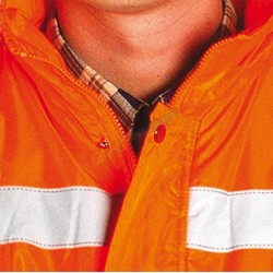 Pomarańczowa kurtka ostrzegawcza zimowa REIS K-ORANGE kurtka z kapturem z pasami odblaskowymi #5