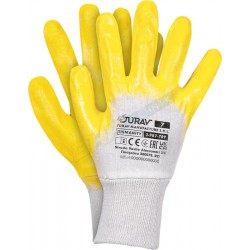 Rękawice ochronne pokryte nitrylem - JURAV TISMANITY J-987-789 - rękawice robocze ze ściągaczem #1