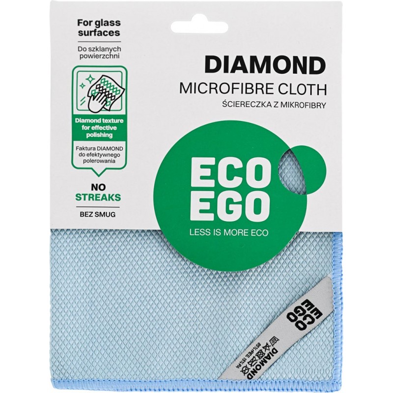 ŚCIERECZKA, Mikrofibra do szklanych powierzchni, YORK  DIAMOND ECO EGO