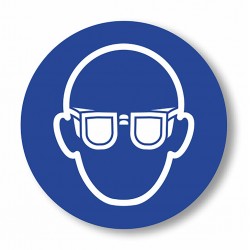 Znak podłogowy Stosuj ochronę oczu