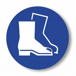 Znak podłogowy Stosuj ochronę stóp