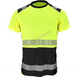 KOSZULKA, T-SHIRT OSTRZEGAWCZY, REIS IGUANA-TS, ODBLASKOWA ŻÓŁTA