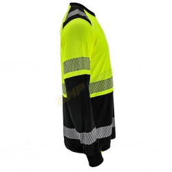 KOSZULKA długi rękaw OSTRZEGAWCZY, REIS IGUANA-LS, ODBLASKOWA ŻÓŁTA , longsleeve