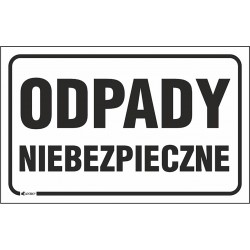 Tablica Odpady niebezpieczne  znak