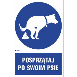 Tabliczka/naklejka Posprzątaj po swoim psie