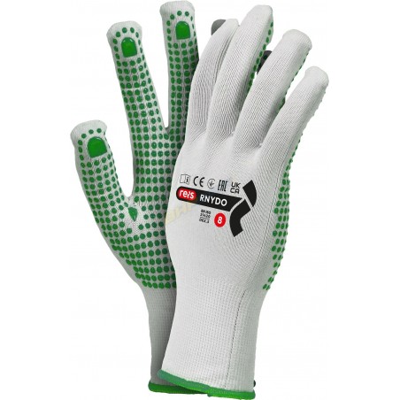 Reis Rnyla7 - Guanti protettivi Dragon, 7 misure, confezione da 12, colore: Bianco/Blu