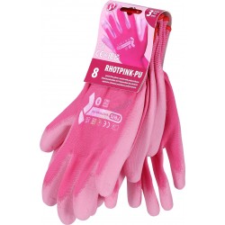RĘKAWICE OCHRONNE, RĘKAWICE ROBOCZE, DAMSKIE, REIS RHOTPINK-PU, RÓŻOWE