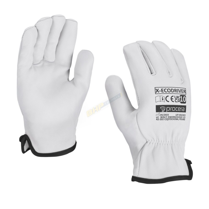 PROCERA X-ECODRIVER, RĘKAWICE ROBOCZE , RĘKAWICE OCHRONNE, SKÓRZANE, ZE SKÓRY