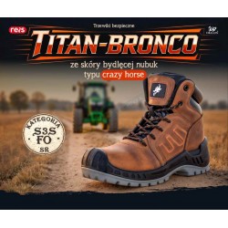 BUTY ROBOCZE,  TRZEWIKI ROBOCZE, buty S3, DRAGON REIS BCTITAN-BRONCO, CRAZY HORSE, SKÓRA