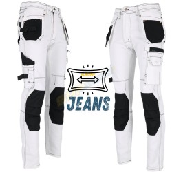 JEANSY, JEANS, REIS JEANS415, BIAŁĘ, MONTERSKIE, SPODNIE Z KABURAMI , MĘSKIE