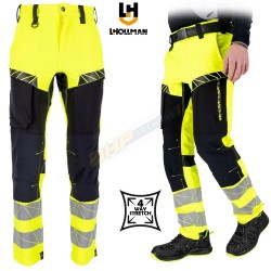 SPODNIE OCHRONNE DO PASA LH-RAUTEX L.HOLLMAN, spodnie robocze męskie, spodnie robocze elastyczne, spodnie robocze odblaskowe