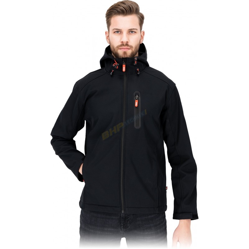 SOFTSHELL MĘSKIE, KURTKA MĘSKA Z KAPTUREM, REIS ROBIN, CZARNA SOFTSHELL MĘSKIE, KURTKA MĘSKA Z KAPTUREM, REIS ROBIN, CZARNA
