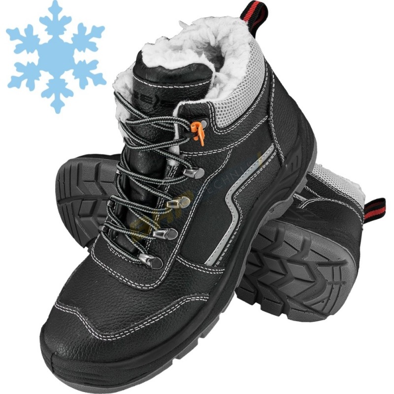 BUTY ZAWODOWE , buty robocze zimowe ocieplane bez podnoska, REIS YETI BRYETI, LEKKIE TRZEWIKI SKÓRZANE