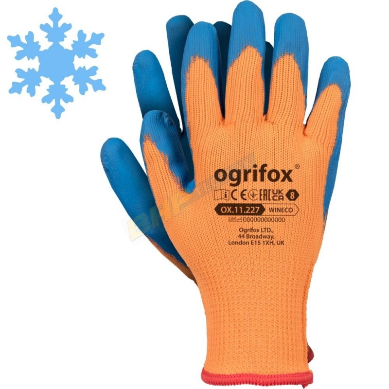 RĘKAWICE OCHRONNE OX.11.227 WINECO OGRIFOX ROBOCZE ZIMOWE OCIEPLANE