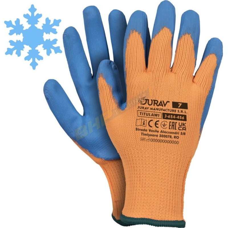 RĘKAWICE OCHRONNE TITULAWI J-654-456 JURAV ROBOCZE, OCIEPLANE, ZIMOWE