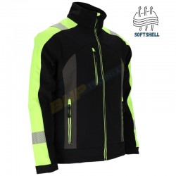 KURTKA OCHRONNA softshell l.hollman shellvis lh-shellvis czarna bluza odblaskowa
