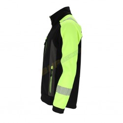 KURTKA OCHRONNA softshell l.hollman shellvis lh-shellvis czarna bluza odblaskowa