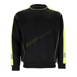 bluza odblask, bluza ochronna męska L.HOLLMAN LH-TRENT, CZARNA