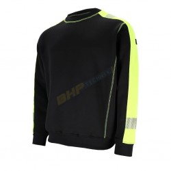 bluza odblask, bluza ochronna męska L.HOLLMAN LH-TRENT, CZARNA