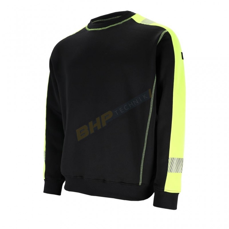 bluza odblask, bluza ochronna męska L.HOLLMAN LH-TRENT, CZARNA