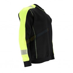 bluza odblask, bluza ochronna męska L.HOLLMAN LH-TRENT, CZARNA