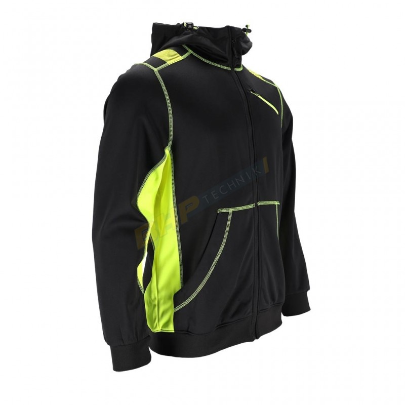 bluza ochronna, robocza, czarna, męska, z kapturem l.hollman lh-orro