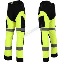 SPODNIE OCHRONNE, L.HOLLMAN, LH-HAYFLES, ODBLASKOWE, OSTRZEGAWCZE, SPODNIE MĘSKIE, ELASTYCZNE
