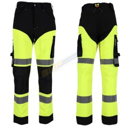 SPODNIE OCHRONNE, L.HOLLMAN, LH-HAYFLES, ODBLASKOWE, OSTRZEGAWCZE, SPODNIE MĘSKIE, ELASTYCZNE