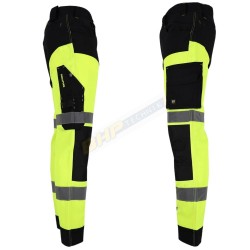 SPODNIE OCHRONNE, L.HOLLMAN, LH-HAYFLES, ODBLASKOWE, OSTRZEGAWCZE, SPODNIE MĘSKIE, ELASTYCZNE