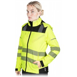 DAMSKA KURTKA ROBOCZA OCHRONNA ZIMOWA OCIEPLANA OSTRZEGAWCZA