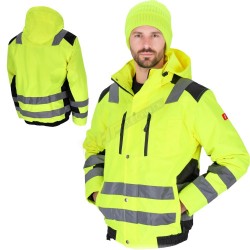 KURTKA MĘSKA OCHRONNA, REIS, GLASGOW-J, OSTRZEGAWCZE, ZIMA,