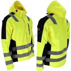 KURTKA MĘSKA OCHRONNA, REIS, GLASGOW-SH, OSTRZEGAWCZE, SOFTSHELL,