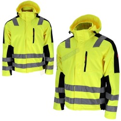 KURTKA MĘSKA OCHRONNA, REIS, GLASGOW-SH, OSTRZEGAWCZE, SOFTSHELL,