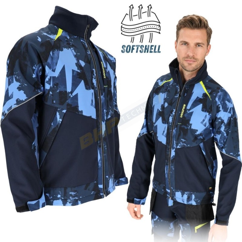 KURTKA OCHRONNA, kurtka robocza, softshell roboczy, L.HOLLMAN, LH-HAGA-J, CAMO MORO