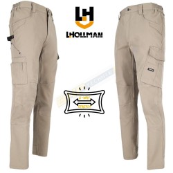 spodnie robocze elastyczne, spodnie robocze męskie, l.hollman lh-NOVENTO