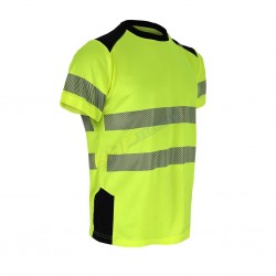 KOSZULKA, T-SHIRT OSTRZEGAWCZY, L.HOLLMAN TSVIS, ODBLASKOWA