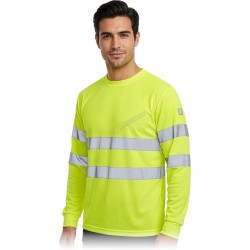 KOSZULKA długi rękaw OSTRZEGAWCZY, REIS FLUO, ODBLASKOWA ŻÓŁTA , longsleeve