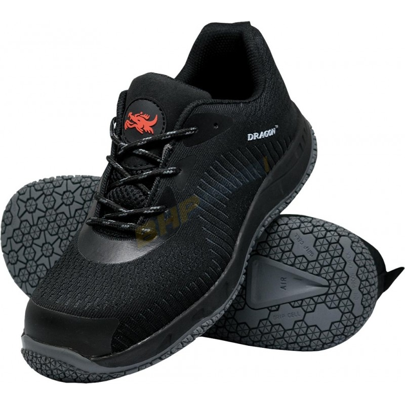 Buty z kompozytowym podnoskiem DRAGON BCCAMP S1P czarne półbuty bezpieczne