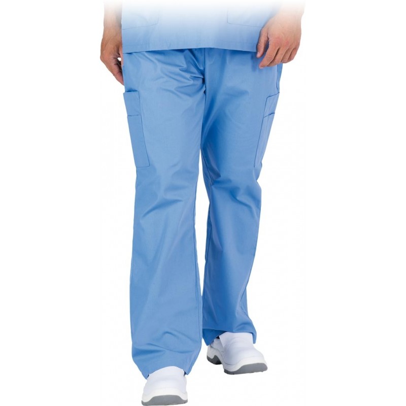 Spodnie medyczne w pas męskie REIS TUTTI-T - Spodnie lekarskie niebieskie