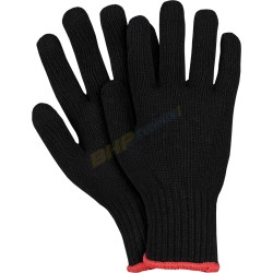 Rękawiczki ocieplane bawełniane czarne REIS #1
