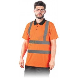 Pomarańczowa Koszulka polo ostrzegawcza  REIS POLOROUTE P - Ostrzegawcza koszulka polo z pasami odblaskowymi #1