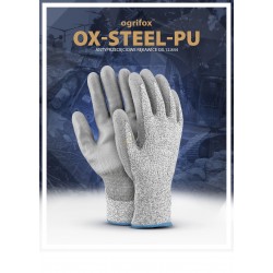 Ogrifox OX.12.844 OX-STEEL-PU antyprzecięciowe rękawice robocze HDPE #2