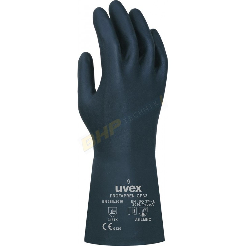 UVEX PROFAPREN CF33 rękawiczki z kauczuku neoprenowego chemiczne