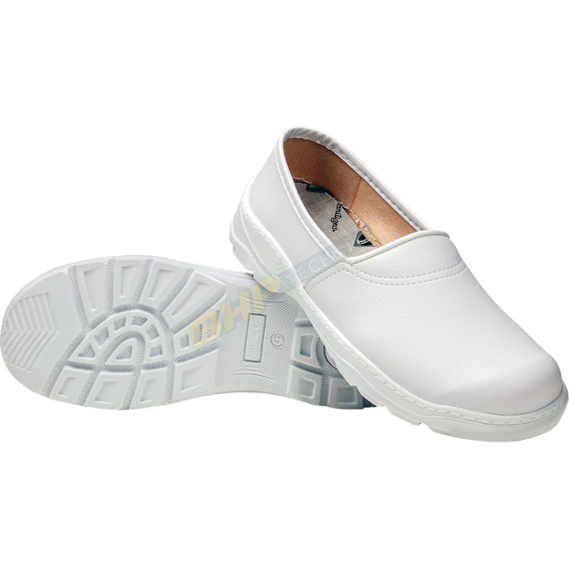 Białe buty zawodowe MEDIBUT - mokasyny HACCP