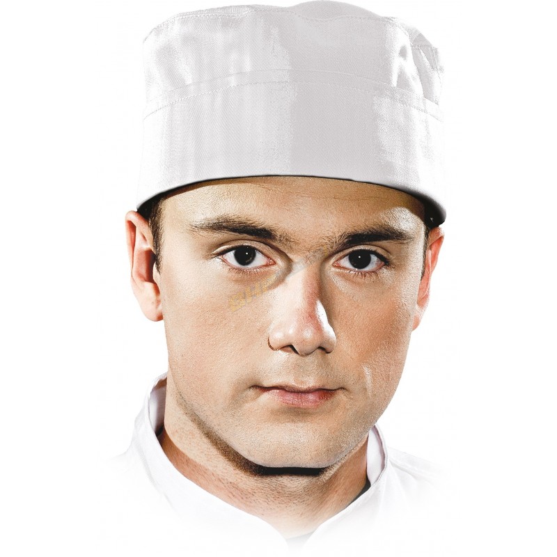 Czarna i biała czapka kucharska LEBER HOLLMAN SKULLER